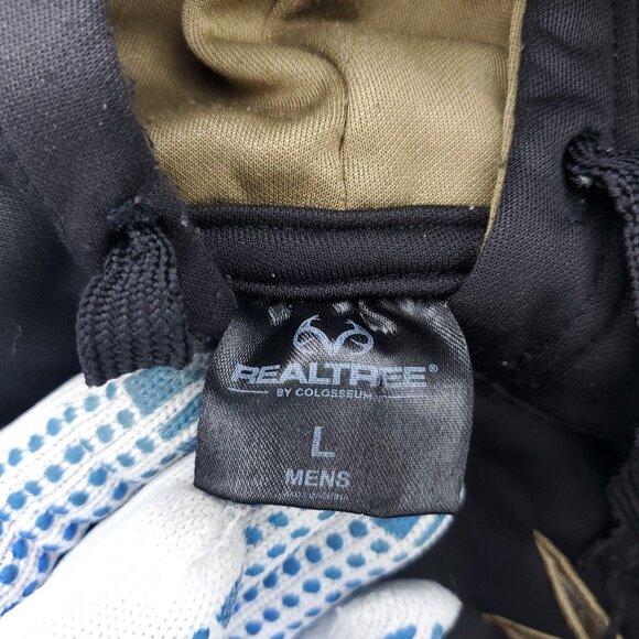 Realtree Hoodie Sweatshirt Mens Large Black Camo Pullover Logo Graphic Hunting - Picture 7 of 12